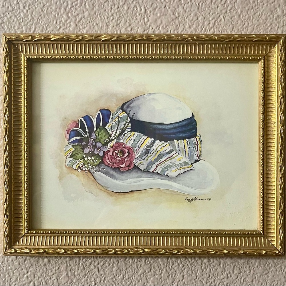 Framed Hat Watercolor Art Print